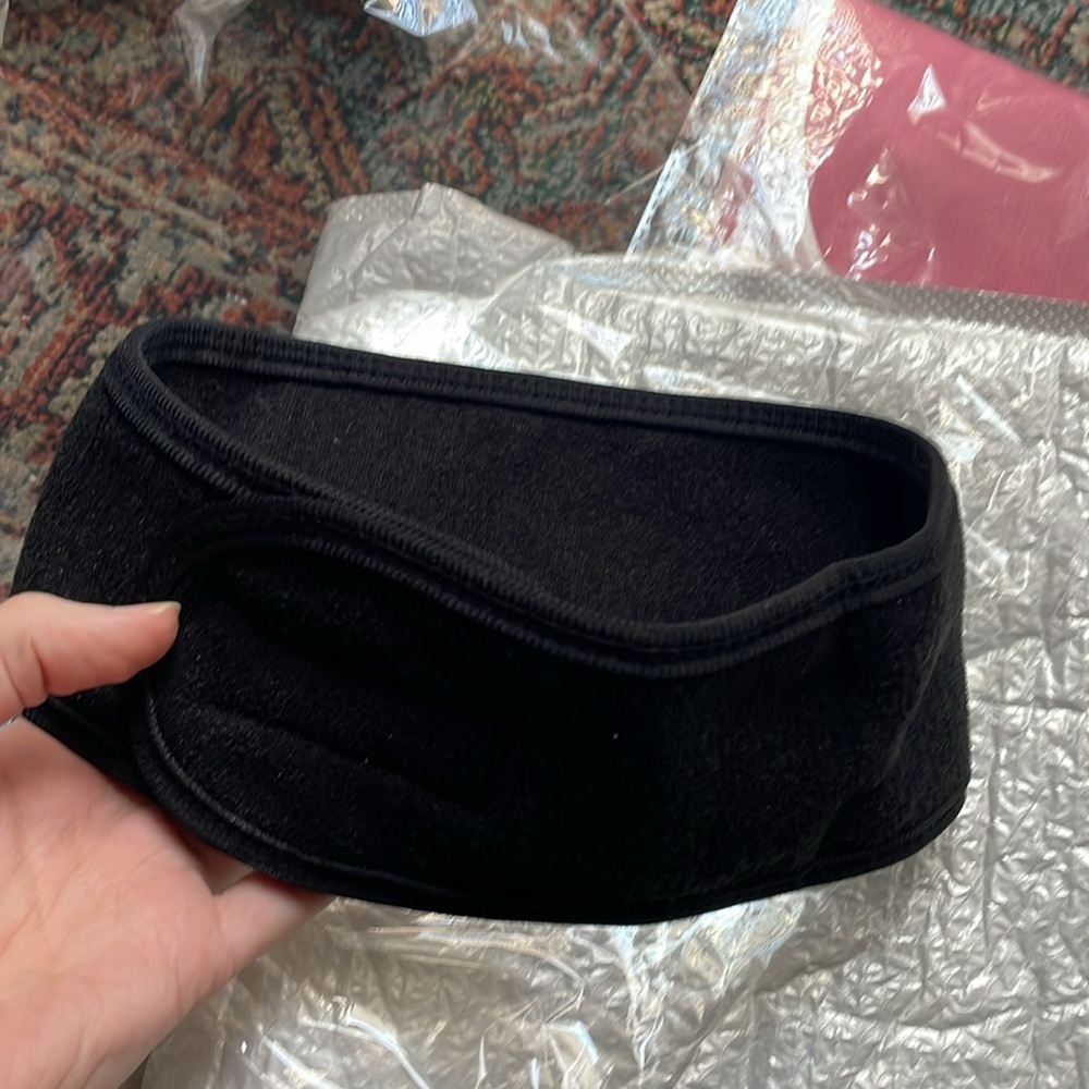 🌹 FREE w/purchase New terry cloth Black Headband adjustable Velcro - Picture 7 of 12